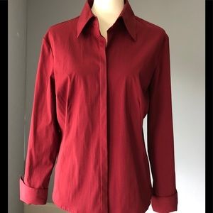 Fred David Sleeve Button Front Blouse